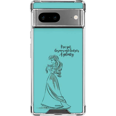 Disney Princess Ariel Gizmos and Gadgets Art Google Pixel 8a Clear Case